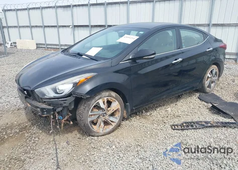 2016 Hyundai Elantra Limited из США, поврежденный, VIN KMHDH4AE9GU605967